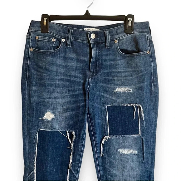 Madewell Patchwork Boy Jean With Raw Hem Size 27 - Picture 3 of 9